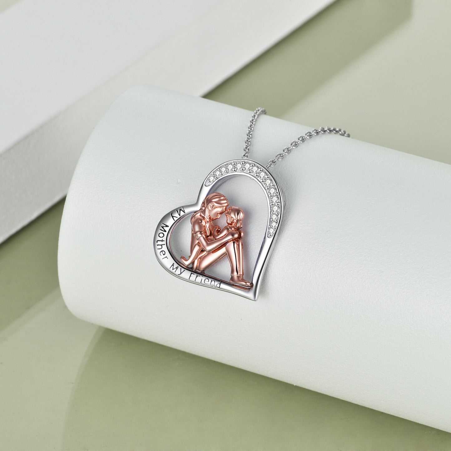Engraved Mother Daughter Necklace 925 Sterling Silver