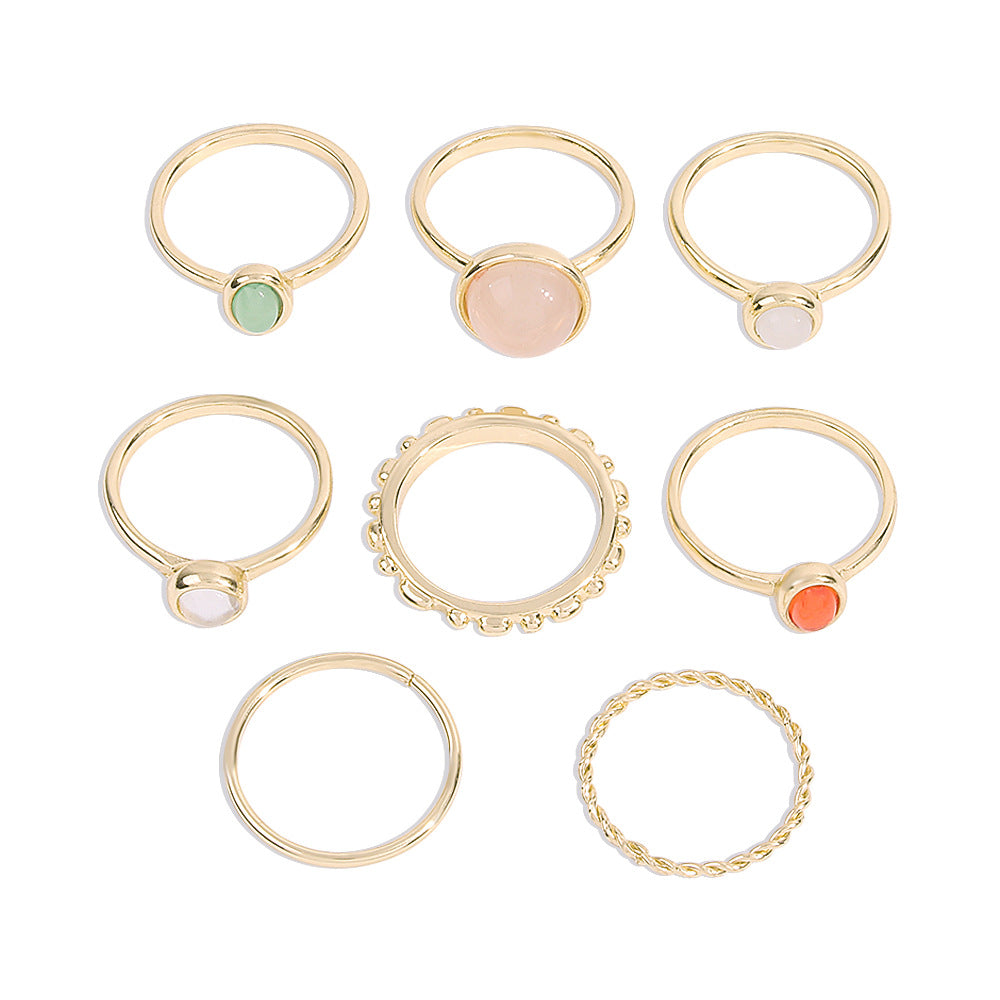Colorful Stone Rings - Kaldas Online Shopping