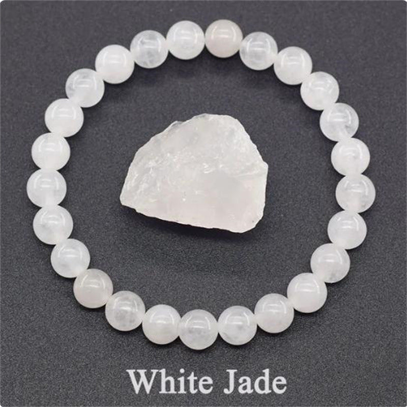 Natural Stone Elastic Beaded Bracelet