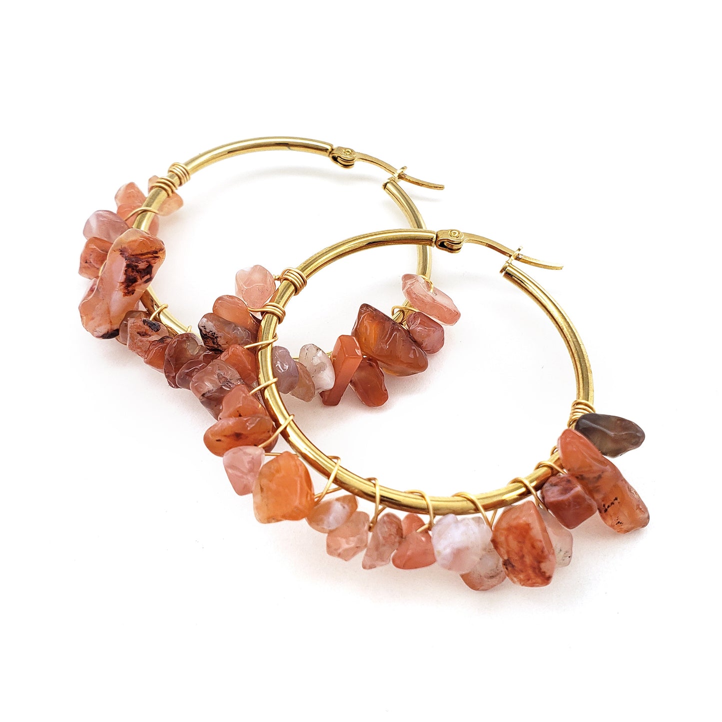 Natural Crystal Stone Earrings