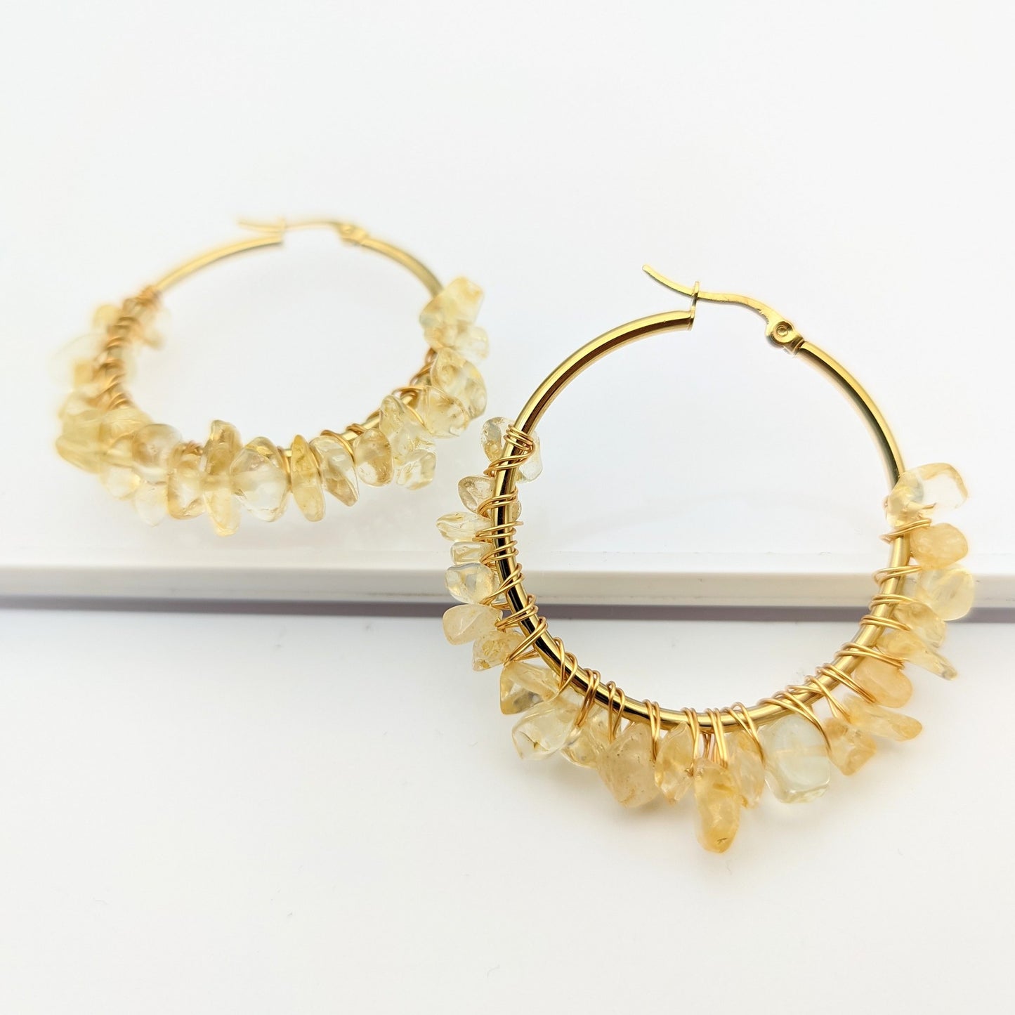 Natural Crystal Stone Earrings
