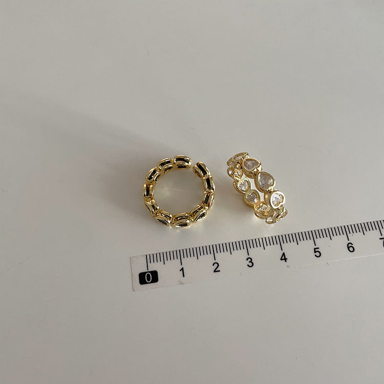Retro Heart-shaped Zircon Ring - Kaldas Online Shopping