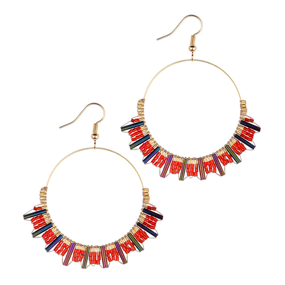 Ethnic Style Retro Beaded Earrings - Kaldas Online Shopping