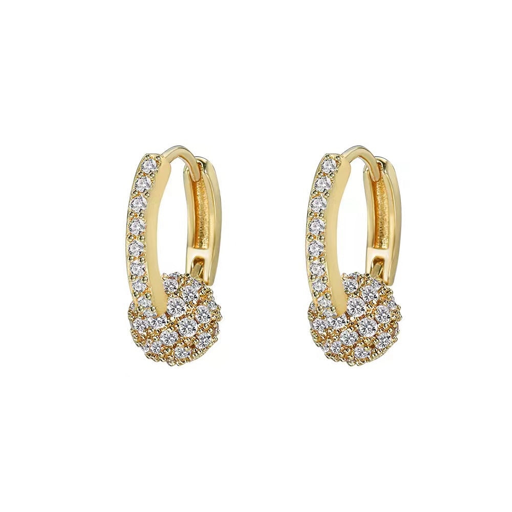 Copper Round Shape Earrings - Kaldas Online Shopping