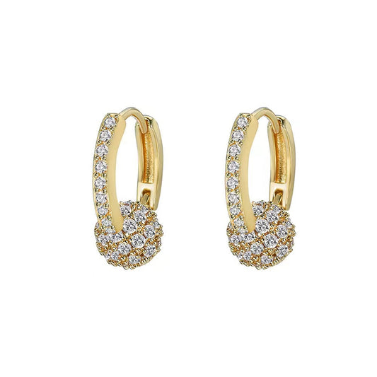 Copper Round Shape Earrings - Kaldas Online Shopping
