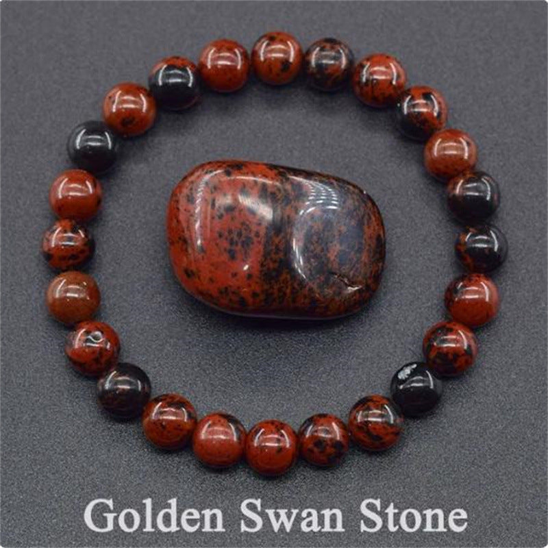 Natural Stone Elastic Beaded Bracelet