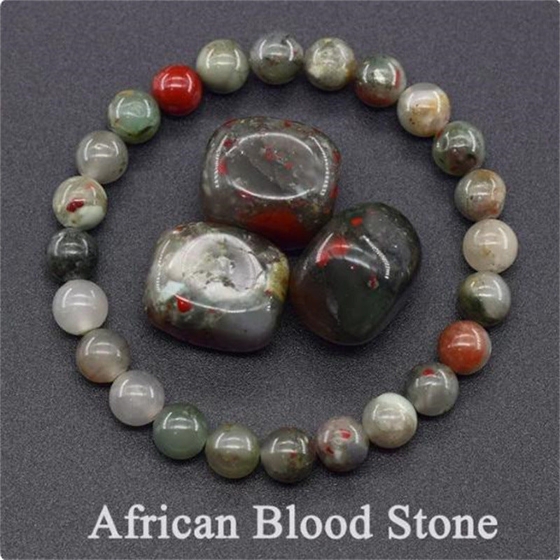 Natural Stone Elastic Beaded Bracelet