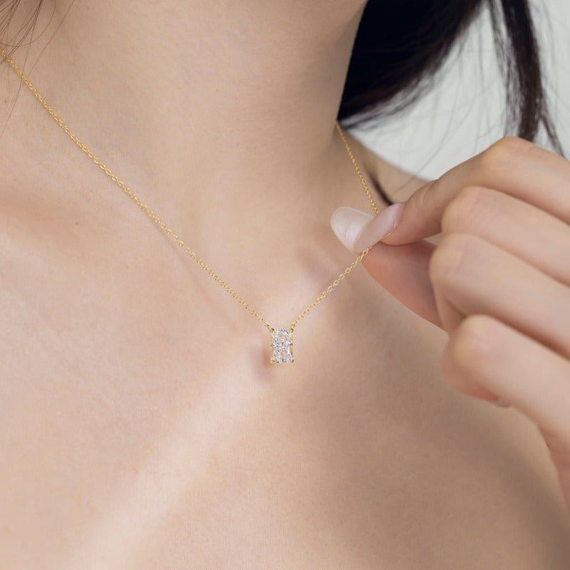 S925 Silver White Ice Flower Cut Diamond Necklace - Kaldas Online Shopping