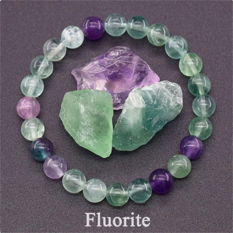 Natural Stone Elastic Beaded Bracelet