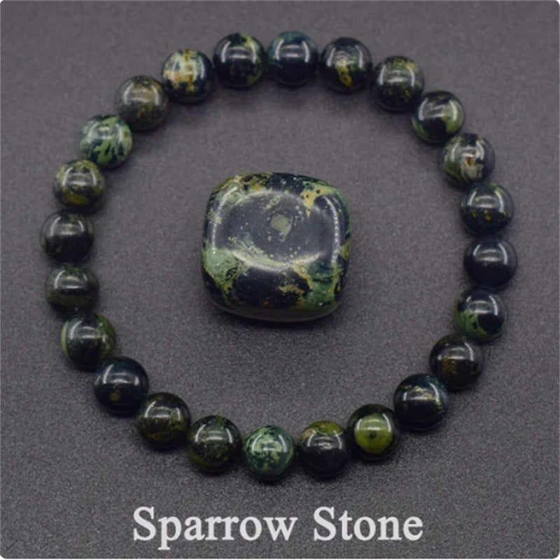 Natural Stone Elastic Beaded Bracelet