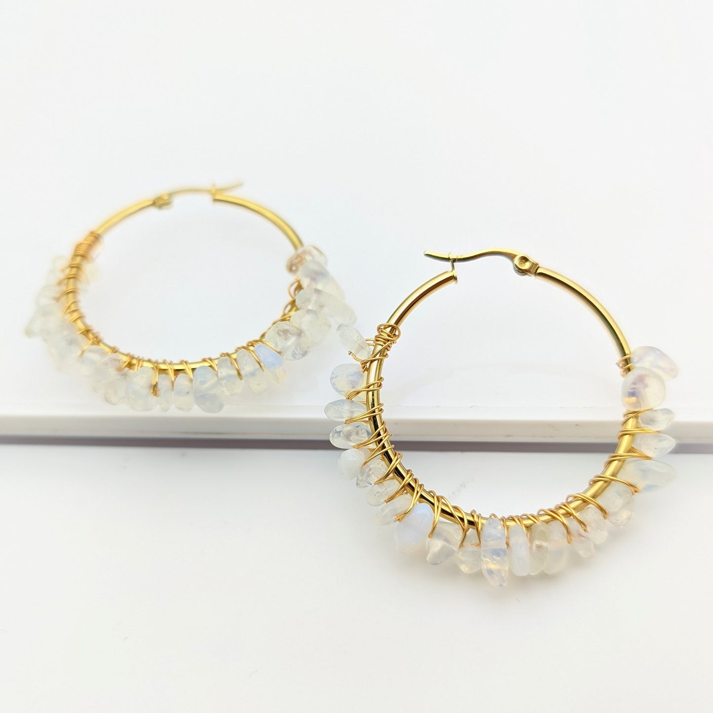 Natural Crystal Stone Earrings