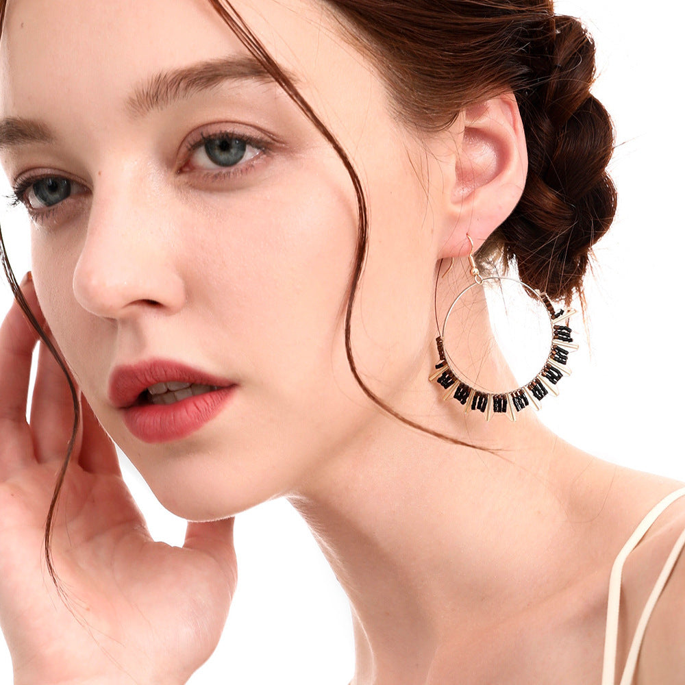Ethnic Style Retro Beaded Earrings - Kaldas Online Shopping