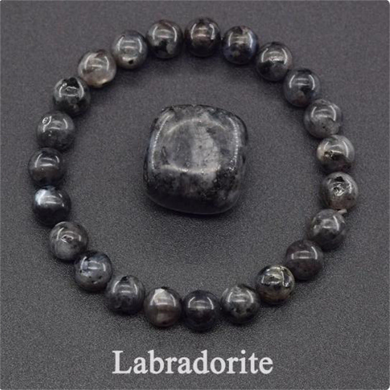 Natural Stone Elastic Beaded Bracelet