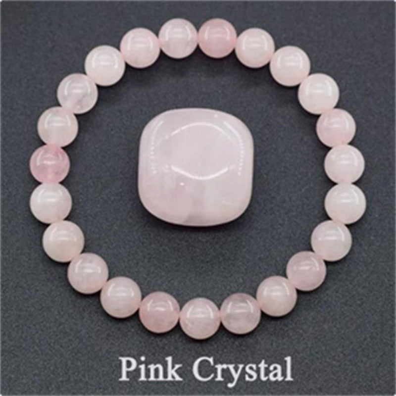 Natural Stone Elastic Beaded Bracelet
