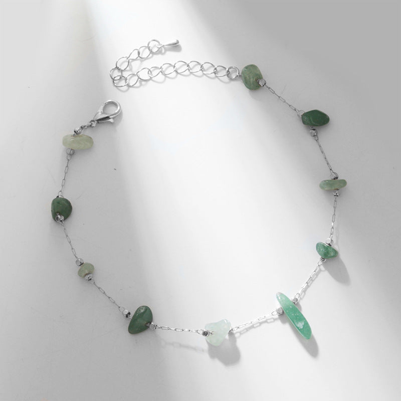 Natural Color Agate Stone Anklet - Kaldas Online Shopping