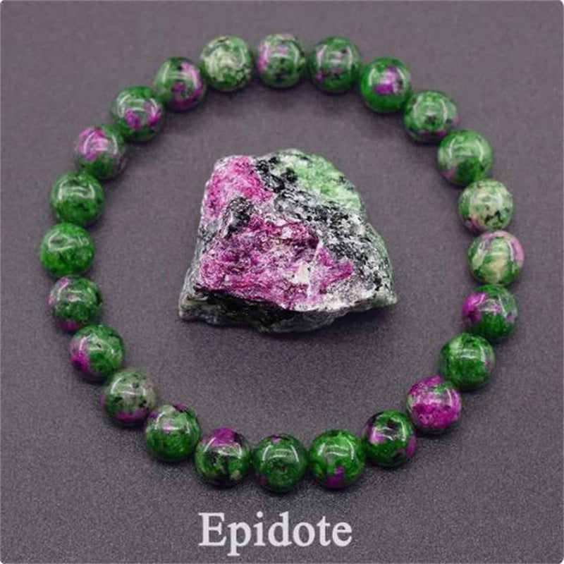 Natural Stone Elastic Beaded Bracelet
