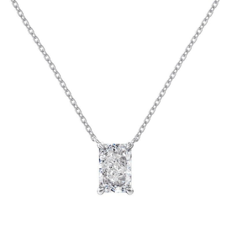 S925 Silver White Ice Flower Cut Diamond Necklace - Kaldas Online Shopping