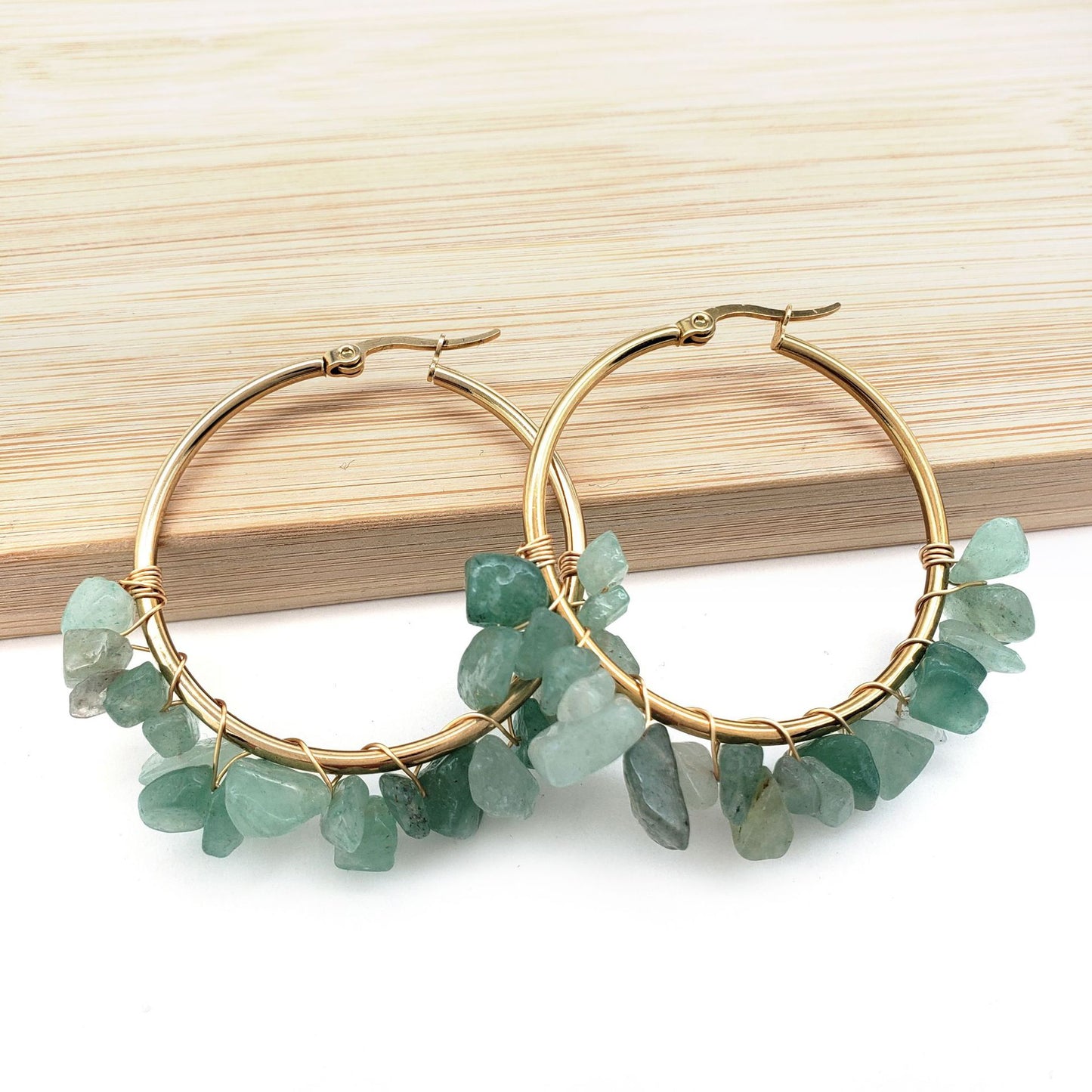 Natural Crystal Stone Earrings