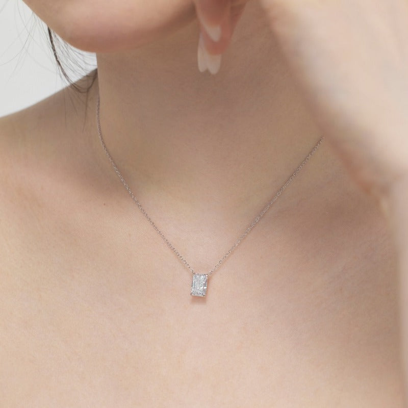 S925 Silver White Ice Flower Cut Diamond Necklace - Kaldas Online Shopping