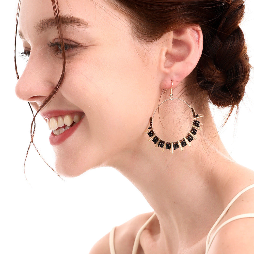Ethnic Style Retro Beaded Earrings - Kaldas Online Shopping