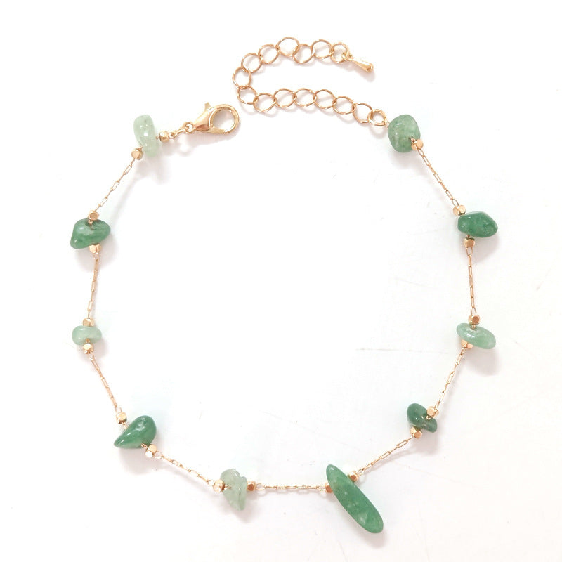 Natural Color Agate Stone Anklet - Kaldas Online Shopping