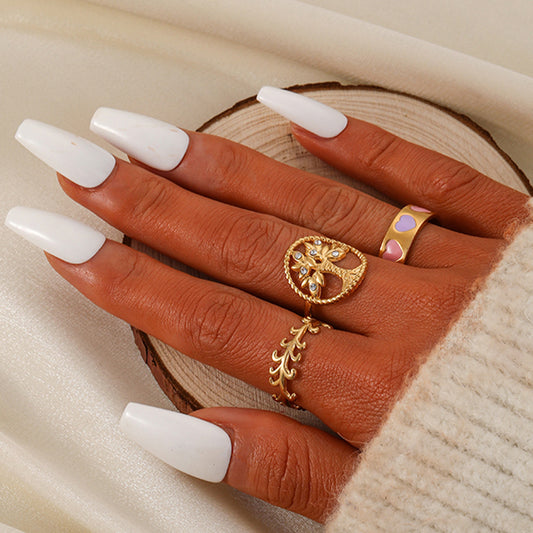 Stainless Steel 3 Rings Set