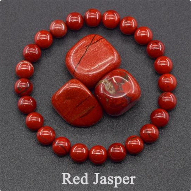 Natural Stone Elastic Beaded Bracelet