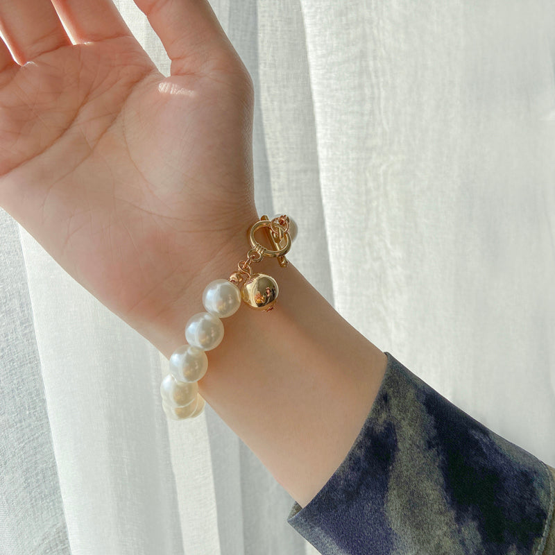 Gold Beads Pearl Bracelets - Kaldas Online Shopping