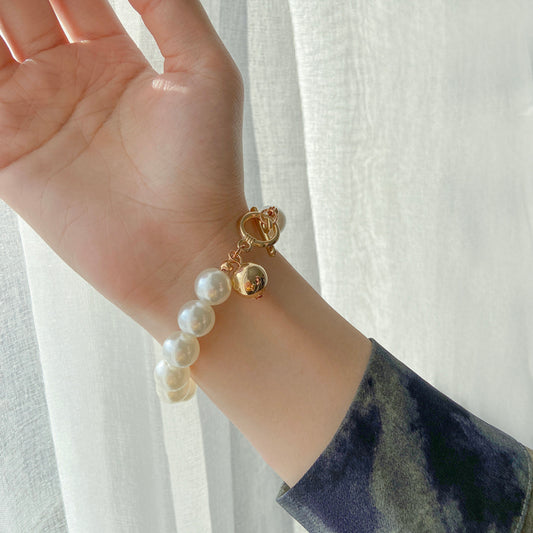 Gold Beads Pearl Bracelets - Kaldas Online Shopping