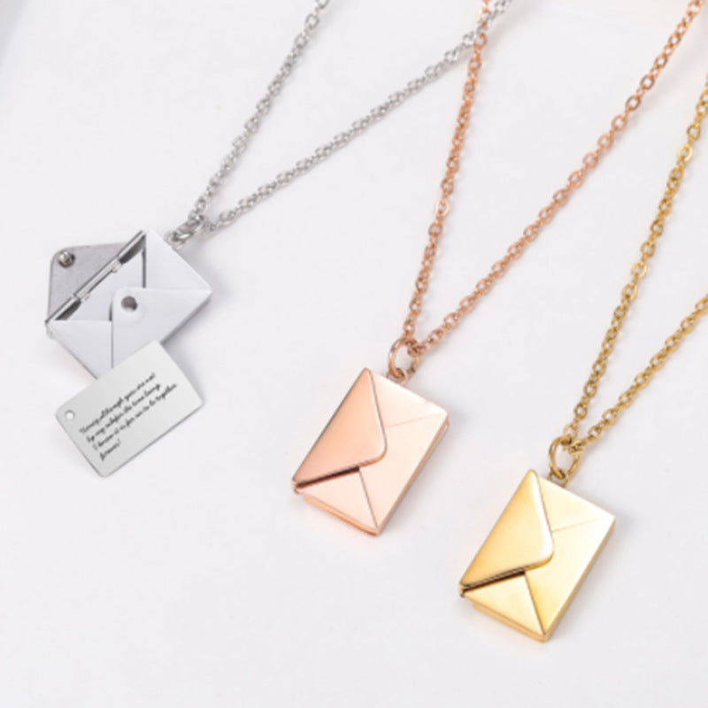 Envelope Love you letter Necklace - Kaldas Online Shopping