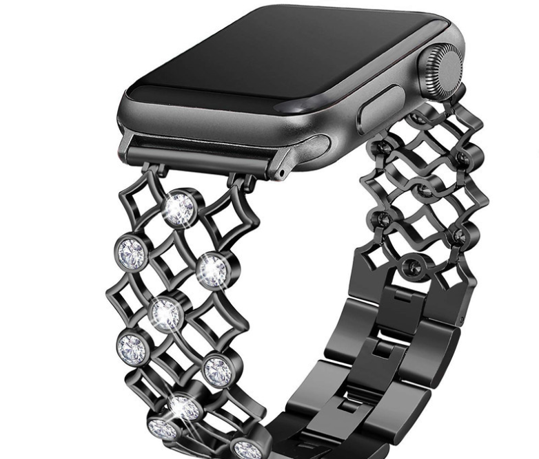 Stainless Steel Diamond Yuanbao Steel Band Chain Watch Band - Kaldas Online Shopping
