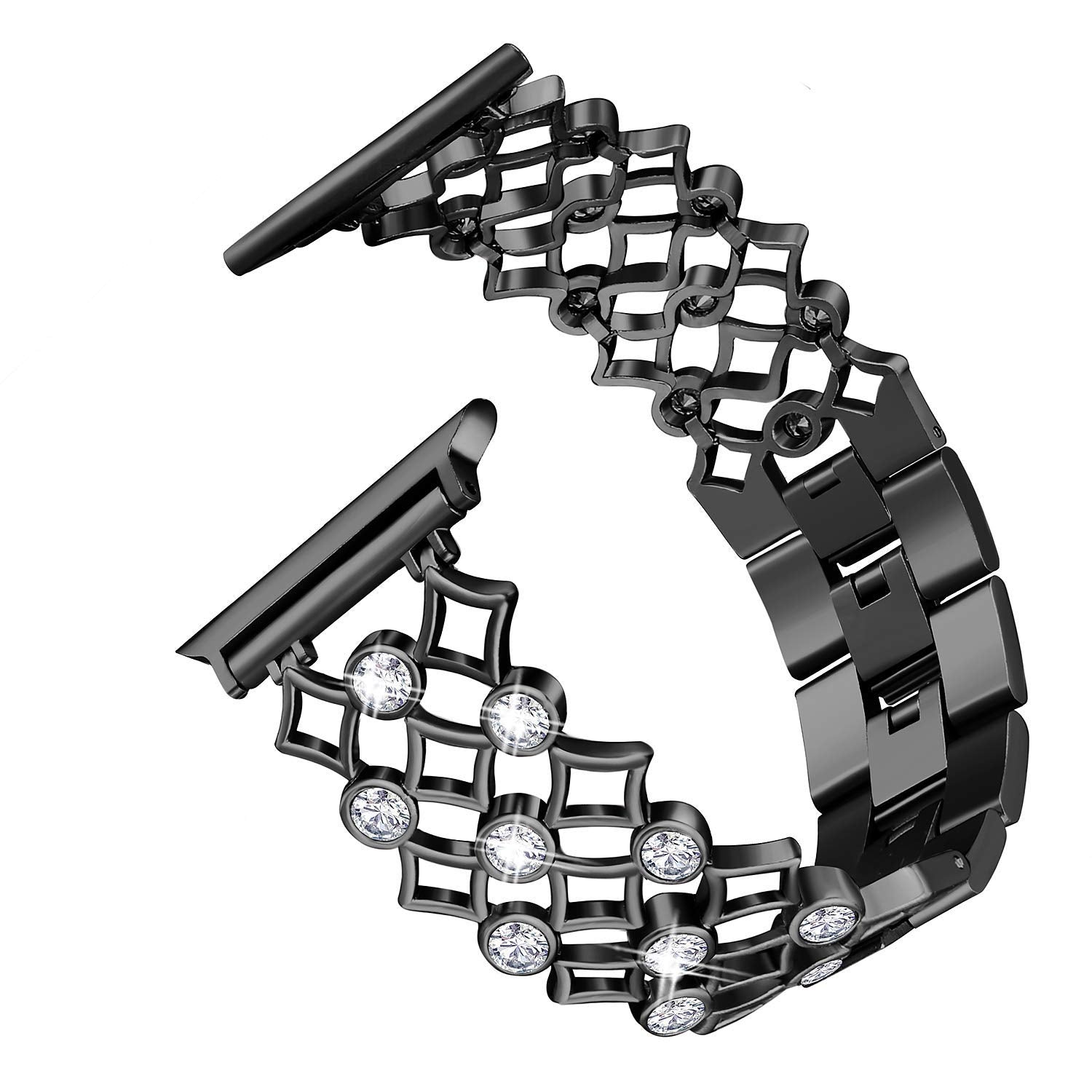 Stainless Steel Diamond Yuanbao Steel Band Chain Watch Band - Kaldas Online Shopping