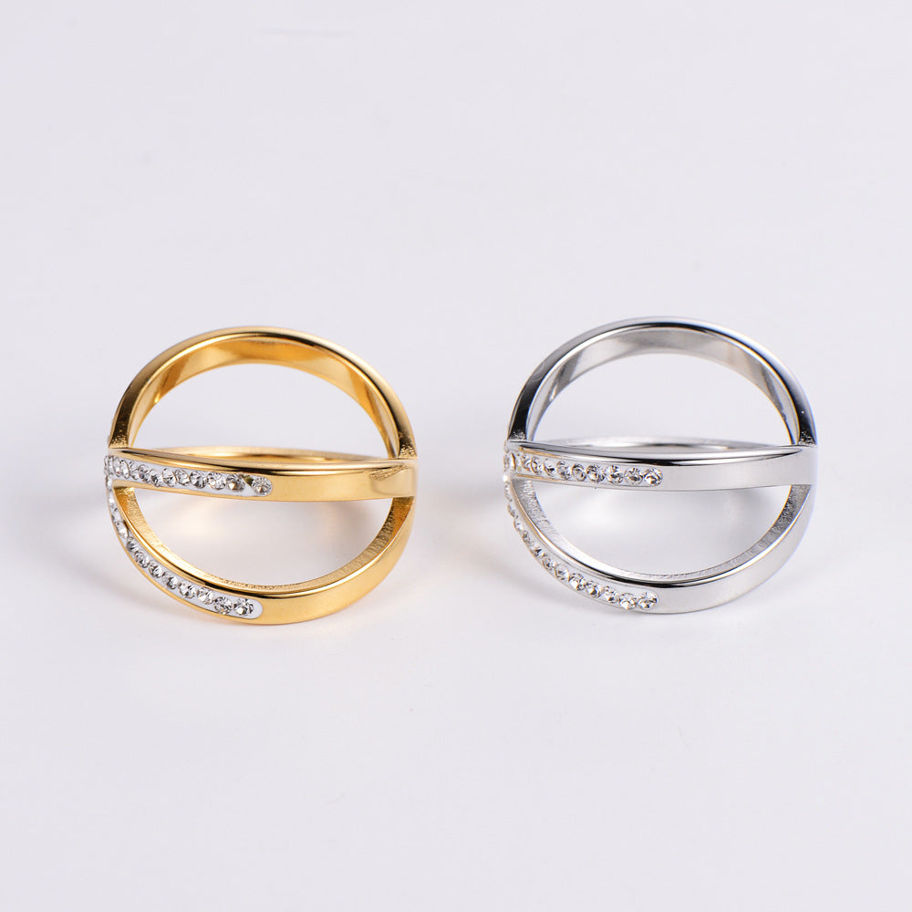 Hollow-out Rhinestone Ring - Kaldas Online Shopping