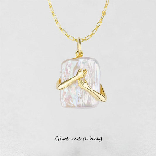 Square Baroque hug Necklace - Kaldas Online Shopping