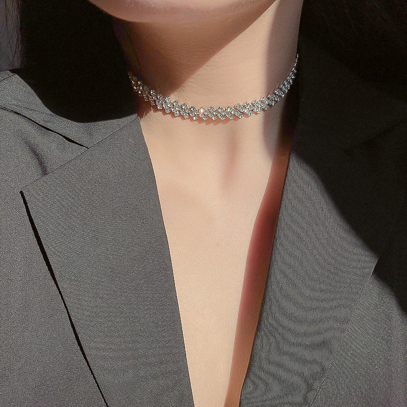 Full Rhinestone Necklace - Kaldas Online Shopping