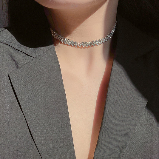 Full Rhinestone Necklace - Kaldas Online Shopping