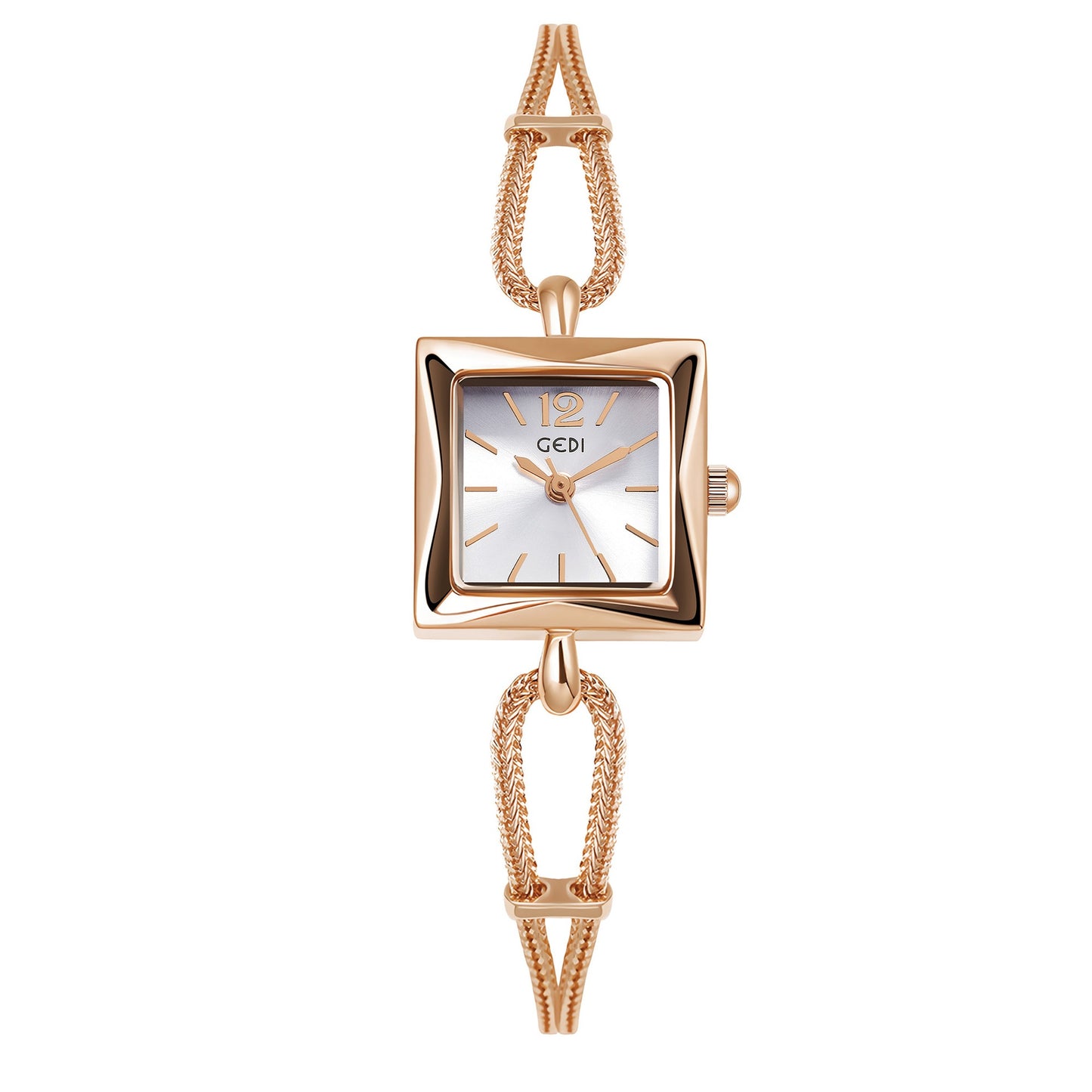 Antique Style Square Plate Alloy Bracelet Watch - Kaldas Online Shopping