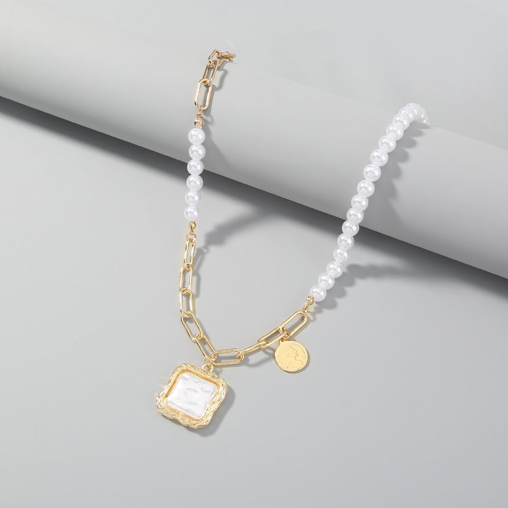 Faux Baroque Pearl Necklace - Kaldas Online Shopping