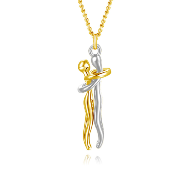 Couple Hug Necklace - Kaldas Online Shopping