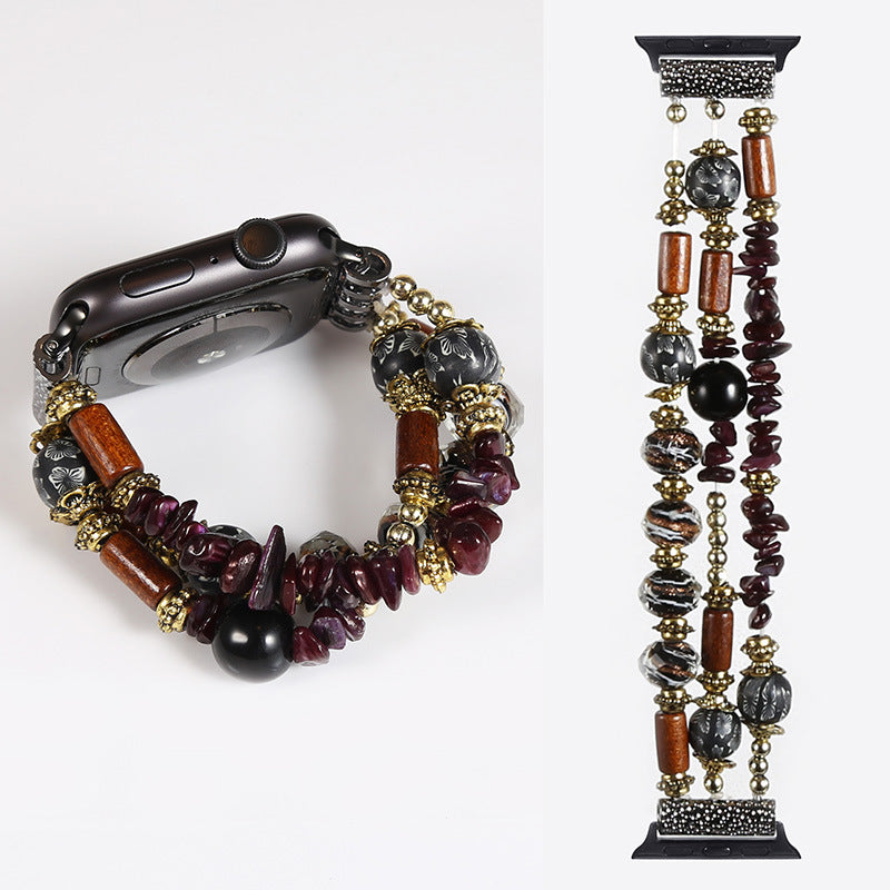 Handmade Beaded Bracelet Watch Band - Kaldas Online Shopping