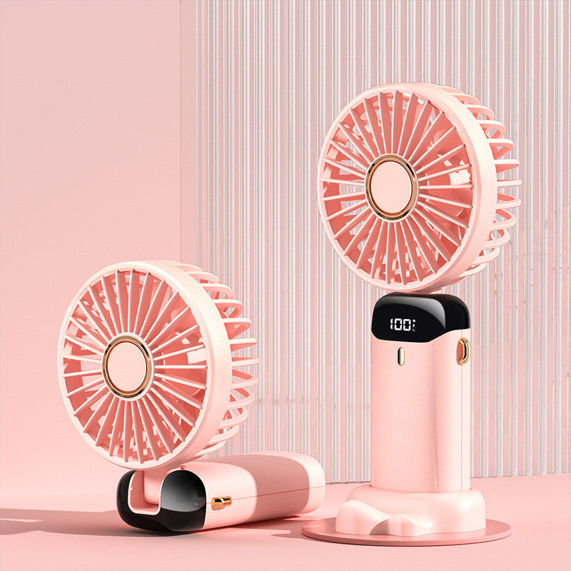 USB Rechargeable Foldable Handheld Fan with 5 Speeds