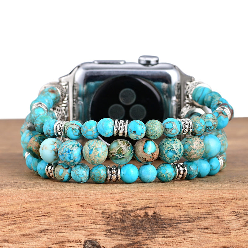 Fashionable All-match Turquoise Beaded Watch Band - Kaldas Online Shopping