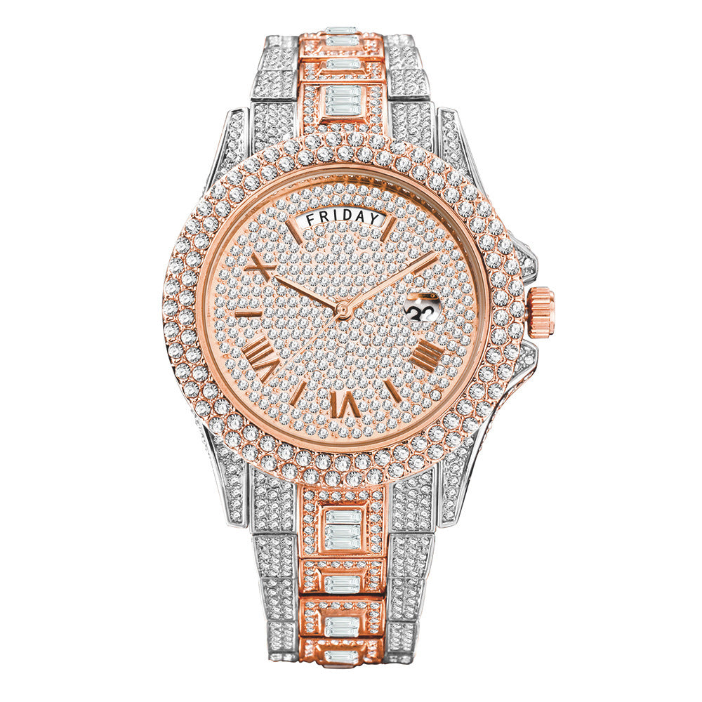 Fashionable High-end Double Calendar Quartz Watch