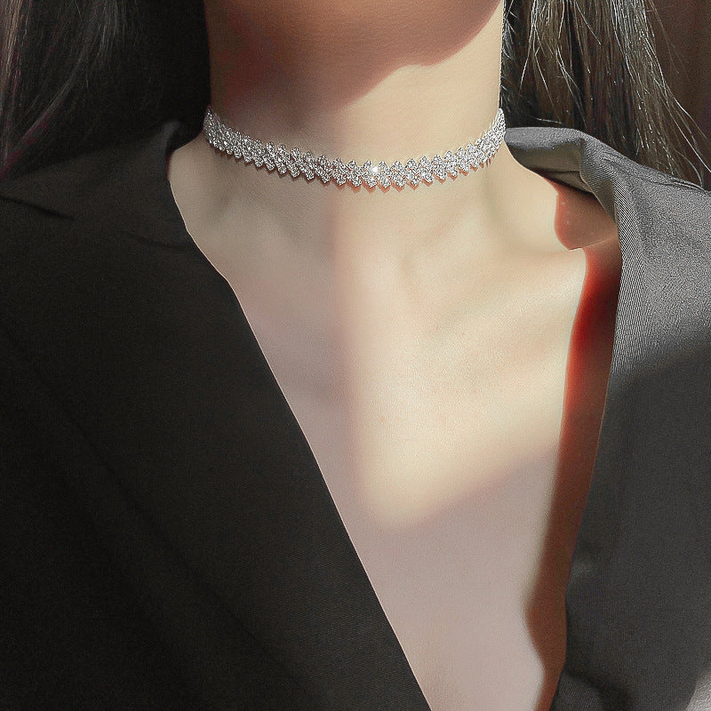 Full Rhinestone Necklace - Kaldas Online Shopping