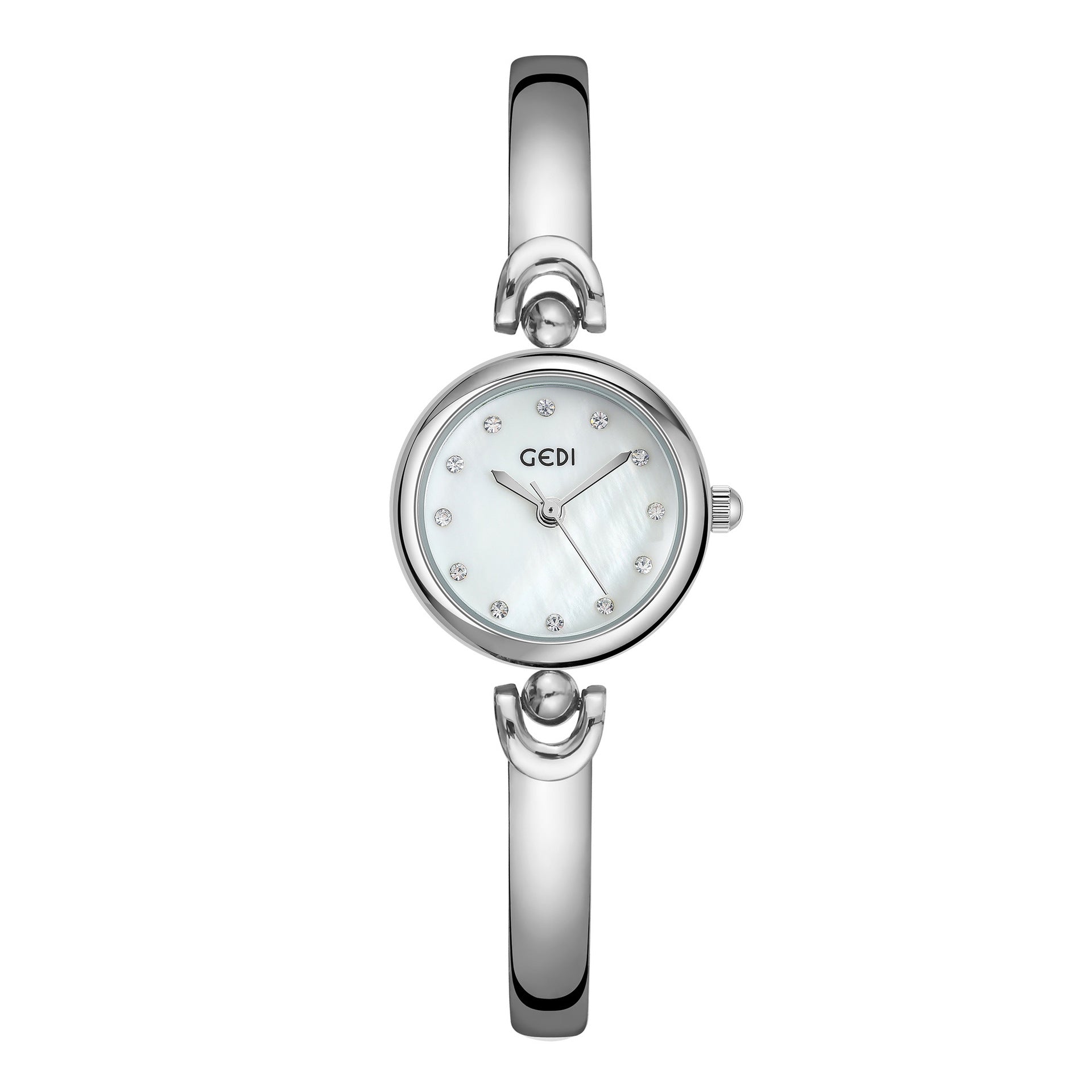Exquisite Round Dial Bangle Quartz Watch - Kaldas Online Shopping