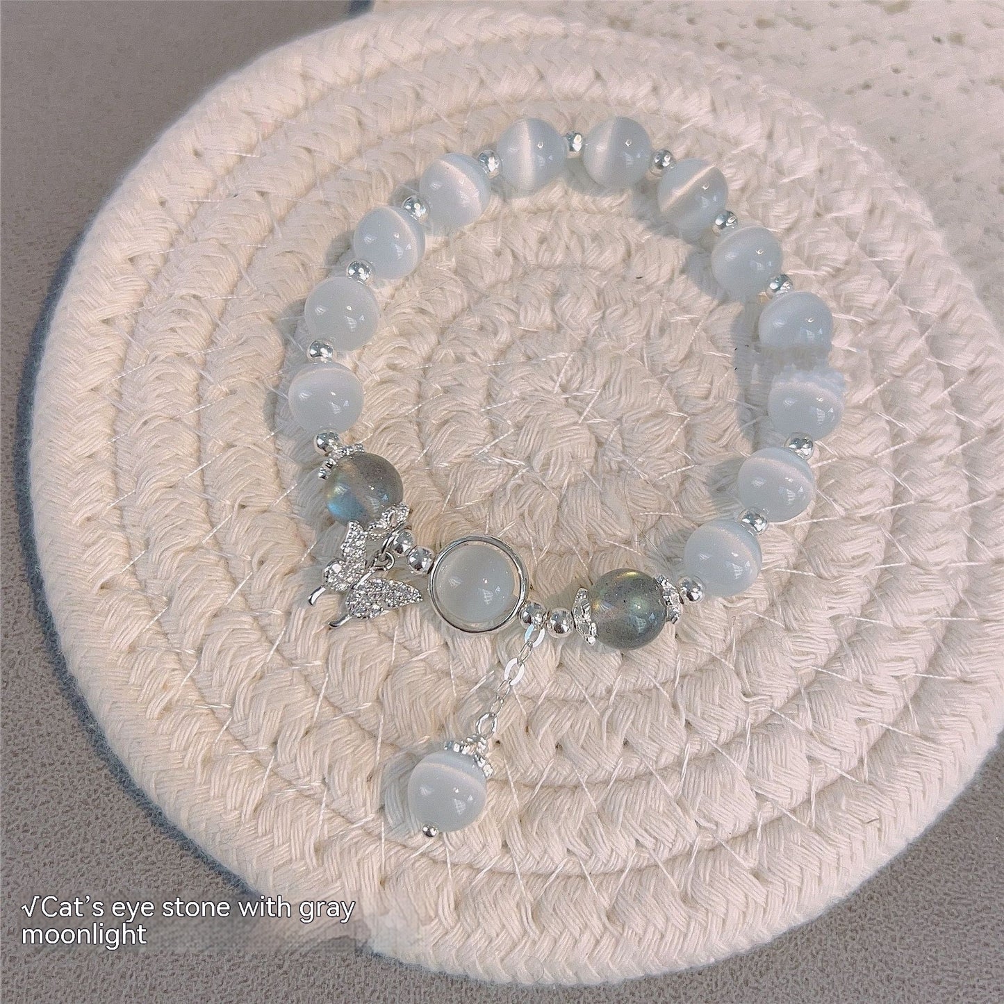Gray Moonlight Butterfly Bracelet - Kaldas Online Shopping