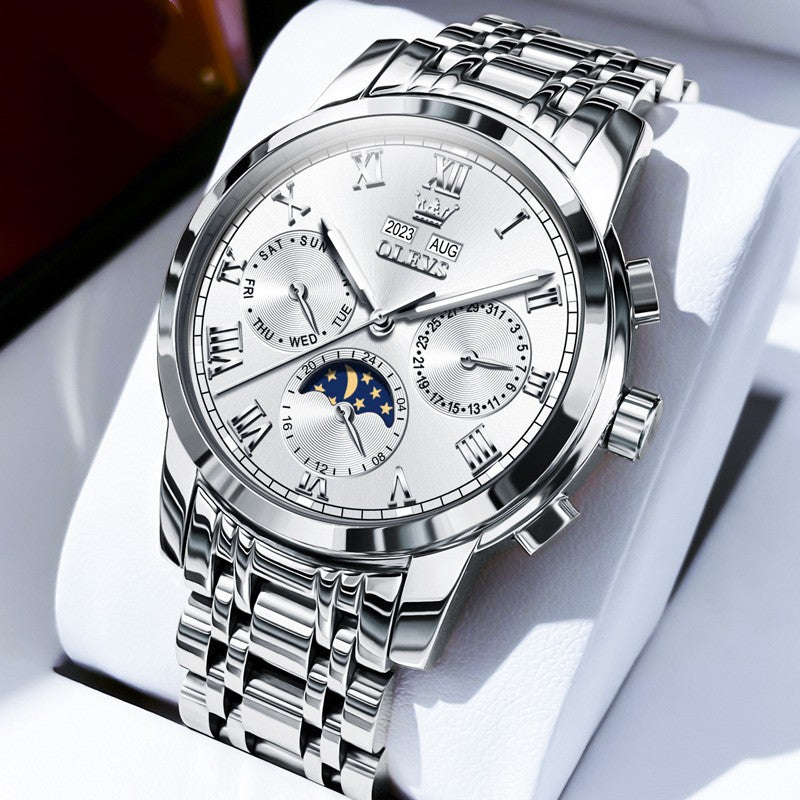 Multifunctional Automatic Waterproof Watch for Men - Kaldas Online Shopping