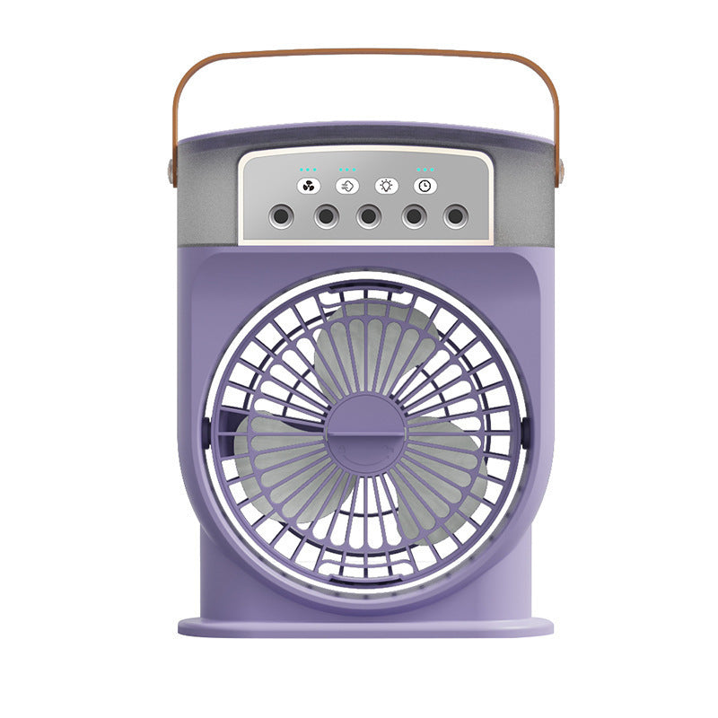 Portable USB Air Cooler with Sprays, Colorful Light, and Humidifier