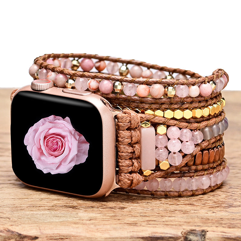 Bohemian Crystal Woven Winding Watch Band - Kaldas Online Shopping