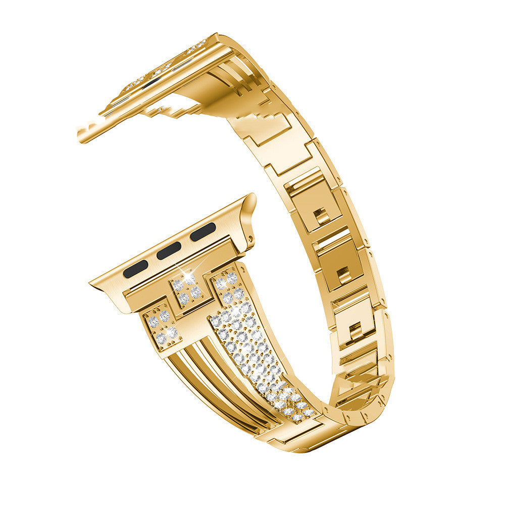 Stainless Steel Rhinestone Watch Band - Kaldas Online Shopping
